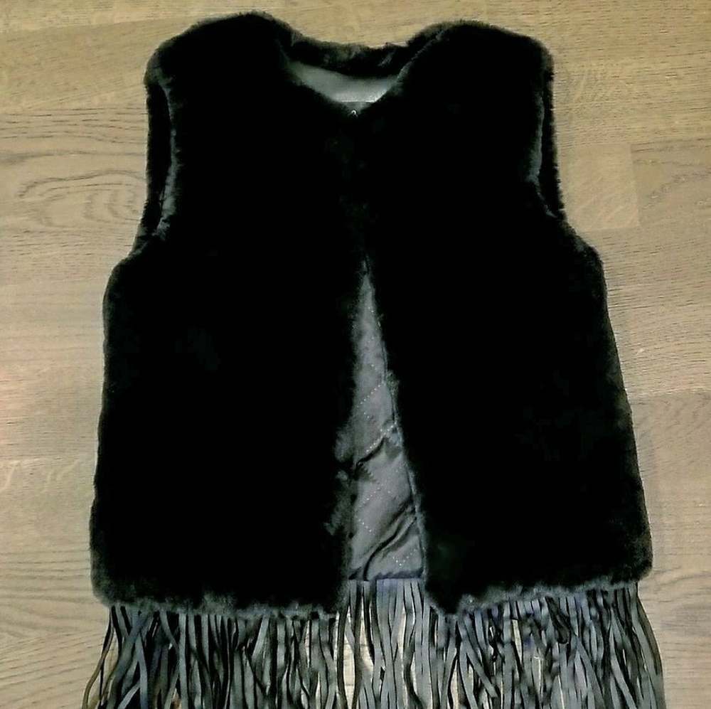 Children's Faux Fur fringe vest